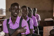 Students in school pose for a picture, Torit, South Sudan