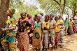 Women lining up for WFP cash assistance in Savanes region. Richard mbouet